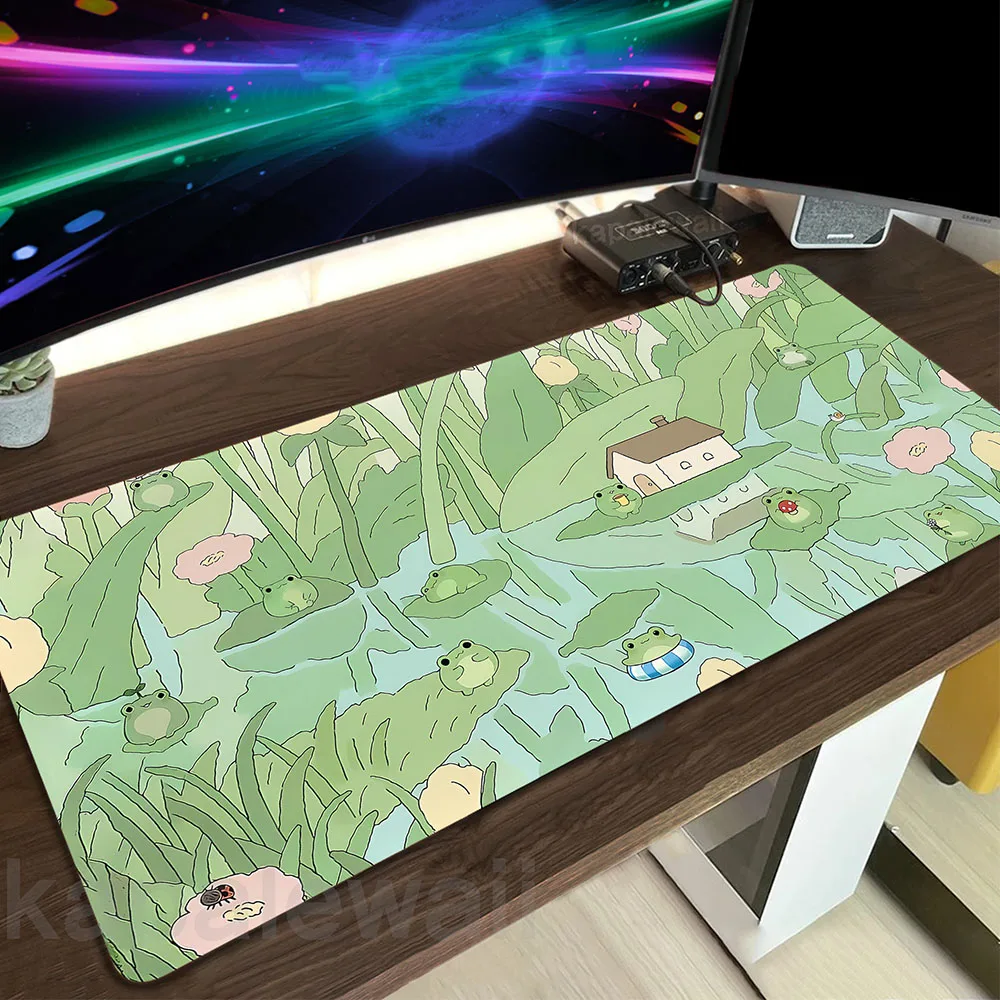 

Extended Green Plant Mouse Pad Speed Gaming Kawaii Cute Mousepad Gamer Anime Mouse Mat XXL Desktops For Computer Desk Mat