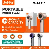 Portable Handheld Turbo Fan with LED Screen 5 Adjustable Speed Levels High Wind Cooling USB Rechargeable Summer Outdoor 4000mAh