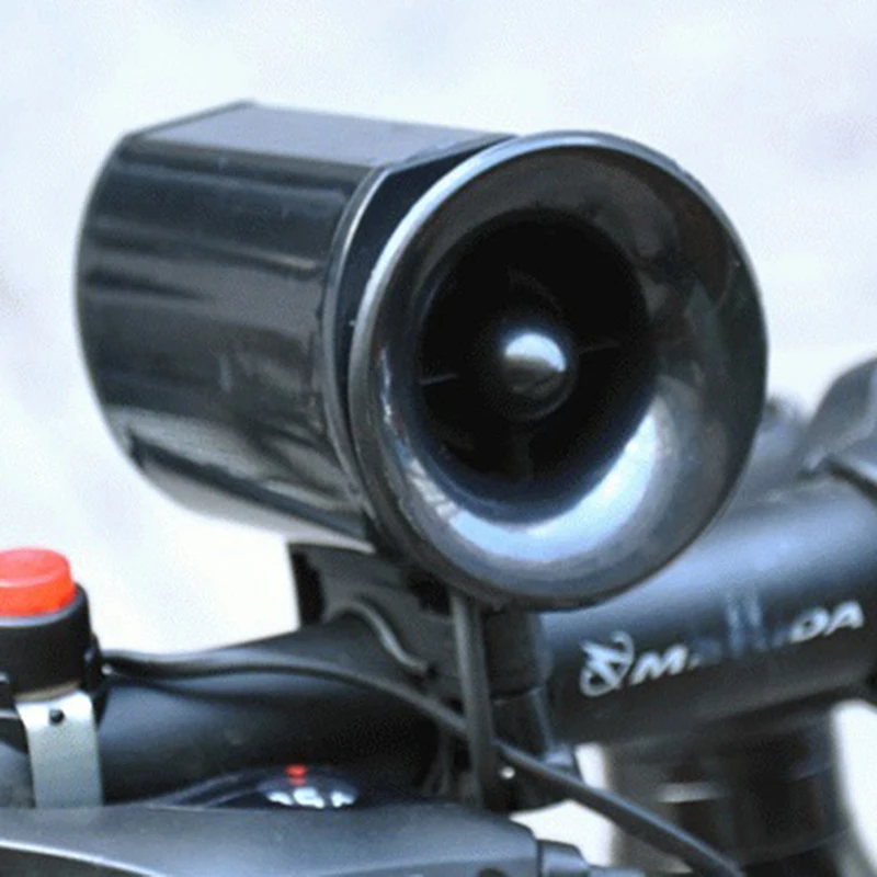 Bicycle Horn Electronic Black Speaker 6 Bike Bell Loud Sounds Ultra Siren Alarm