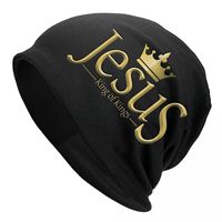 Christian Skullies Beanies Fashion Hats Jesus King Of Kings Thin Bonnet Special Caps Men Women's Earmuffs