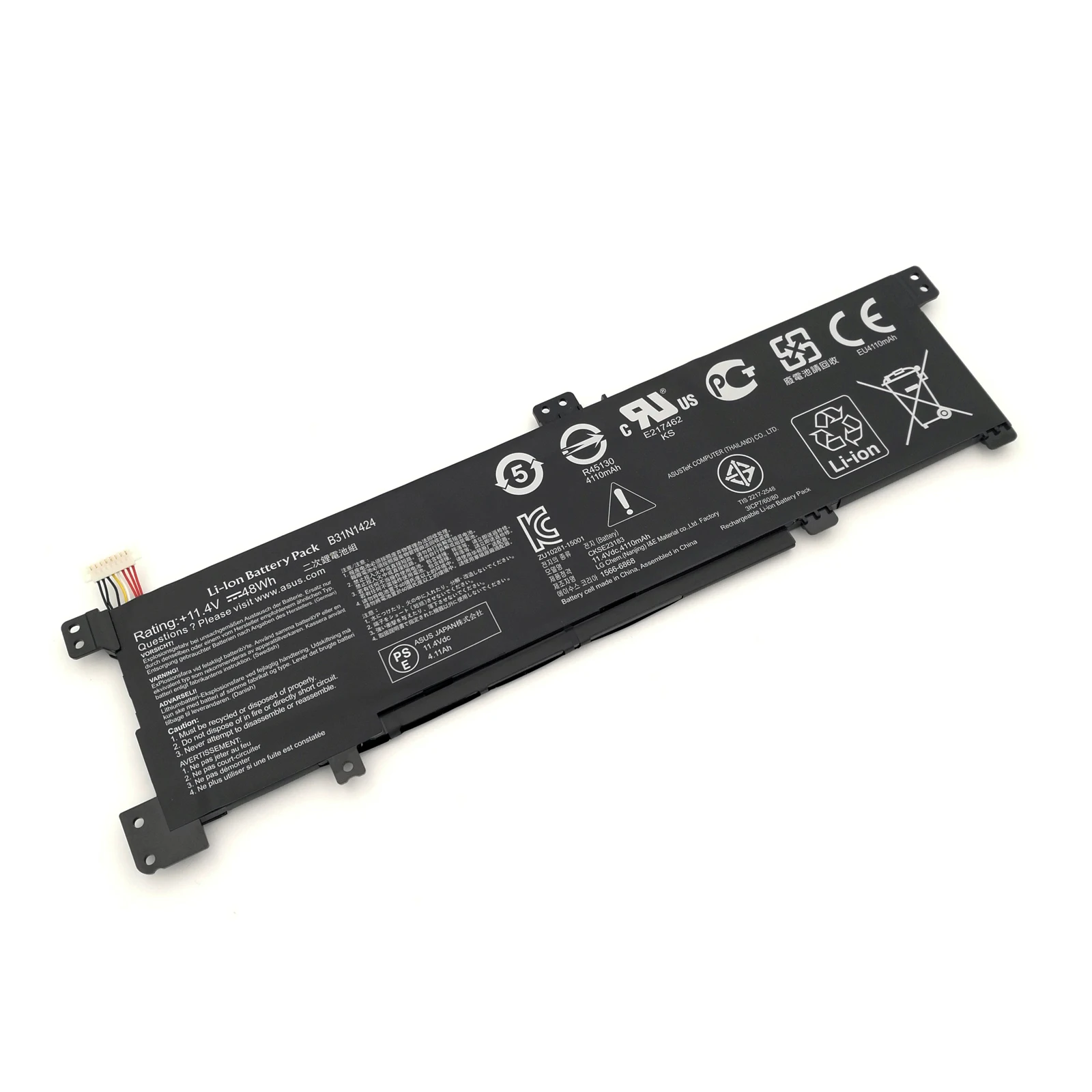 بطارية كمبيوتر محمول أصلية لـ ASUS, B31N1424, A400U, A401L, K401L, K401U, B5010, IC, IC, K401LB5010, K401LB5500, K401LB5200, 0b200-1390000