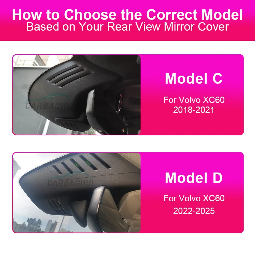 Car DVR For Volvo XC60 2012 To 2025 Plug and play Dash Cam 4K,Wifi Camera Video Recorder Dashcam Accessories For Volvo XC60