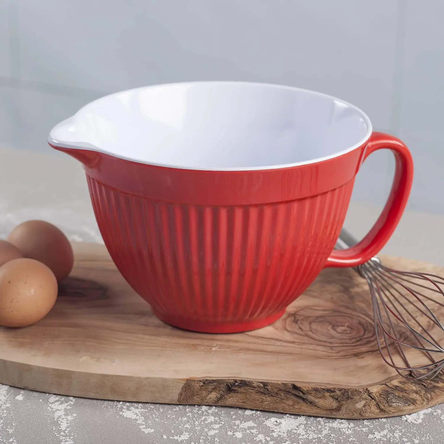 Melamine mixing bowl set vegetable fruit salad handle mixing bowl egg beater kitchen baking must be slip resistant