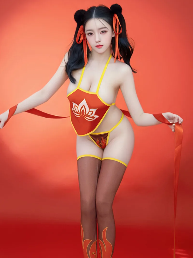 2025 New Sexy Couple Sexy Pure Desire Cute Role Play Witch Game Set Women Rompers Clothing Body Suits Lace Jumpsuit Tops O1JM