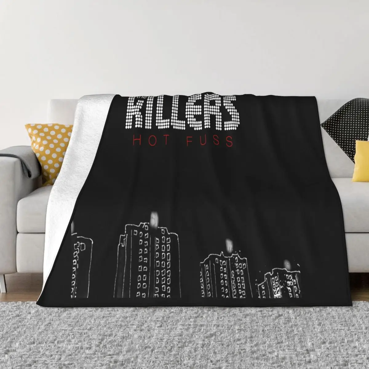 The Killers Hot Fuss American Logo Rock Band Mens Black Size S 3Xl Normal Basic Throw Blanket