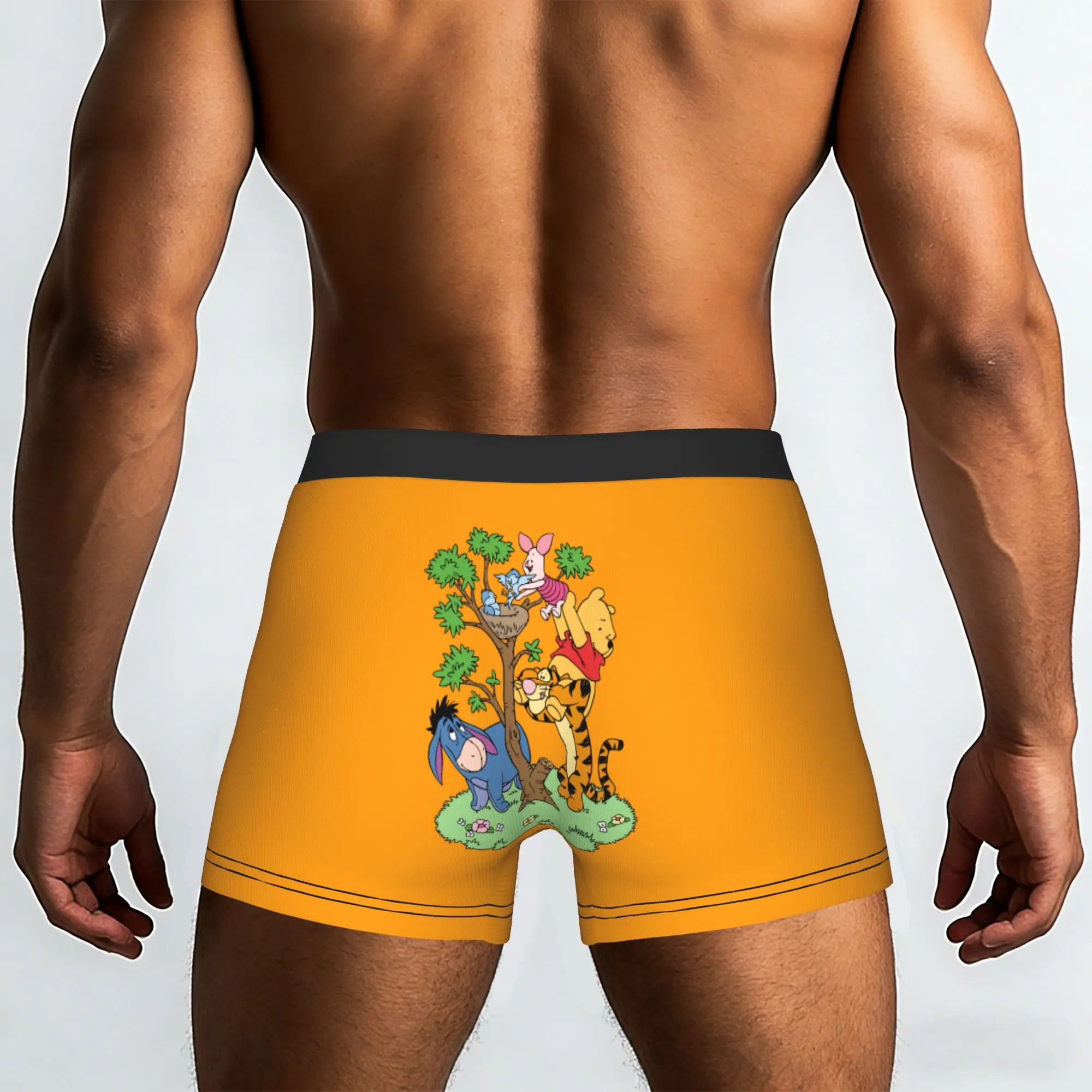 Customized Male Funny My Friends Cartoon T-Tigger Pooh Underwear  Boxer Briefs Soft Shorts Panties Underpants