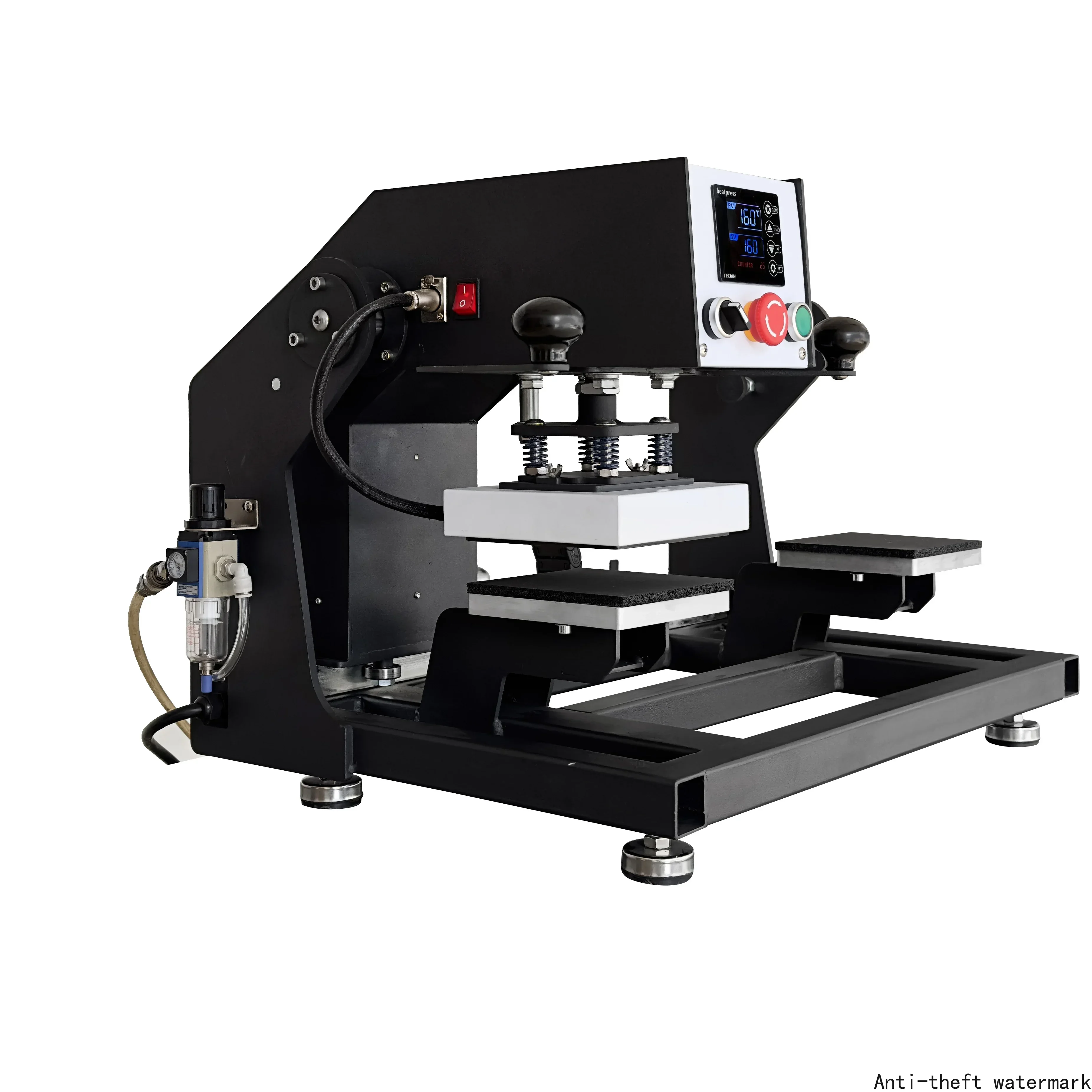 2026 Hot sellingforSemiAuto 15x15cm Pneumatic Label Heat Press Machines For Tag Label Heat Press
