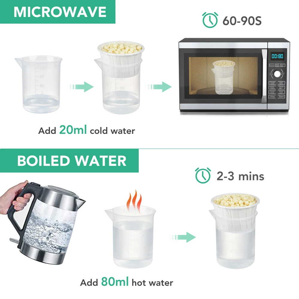 50g Nose Wax Kit Wax with 20 Applicators Quick & Painless Nose Hair Waxing Kit for Men & Women Hair Wax Beans Beard Hair Remover