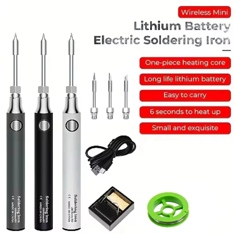 

USB 5V 8W Soldering Iron Tool Pen DIY Welding Pen Without Cable, Home Outdoor Convenient Welding Repair Tool Set