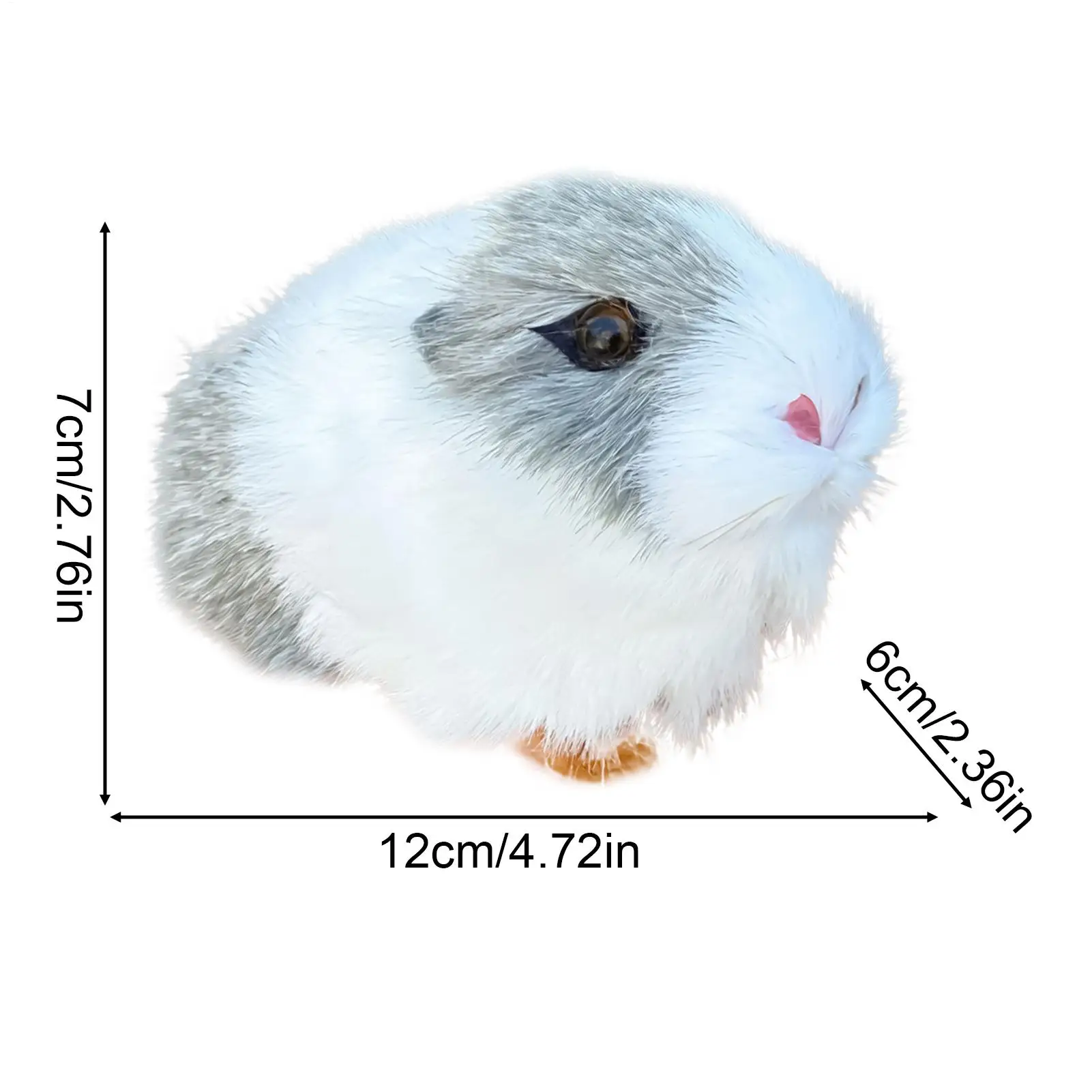 Hamster knuffeldier zachte pop schattige knuffel schattige hamster pluche knuffeldier voor metgezel comfort kinderen dierenliefhebbers verzamelaars