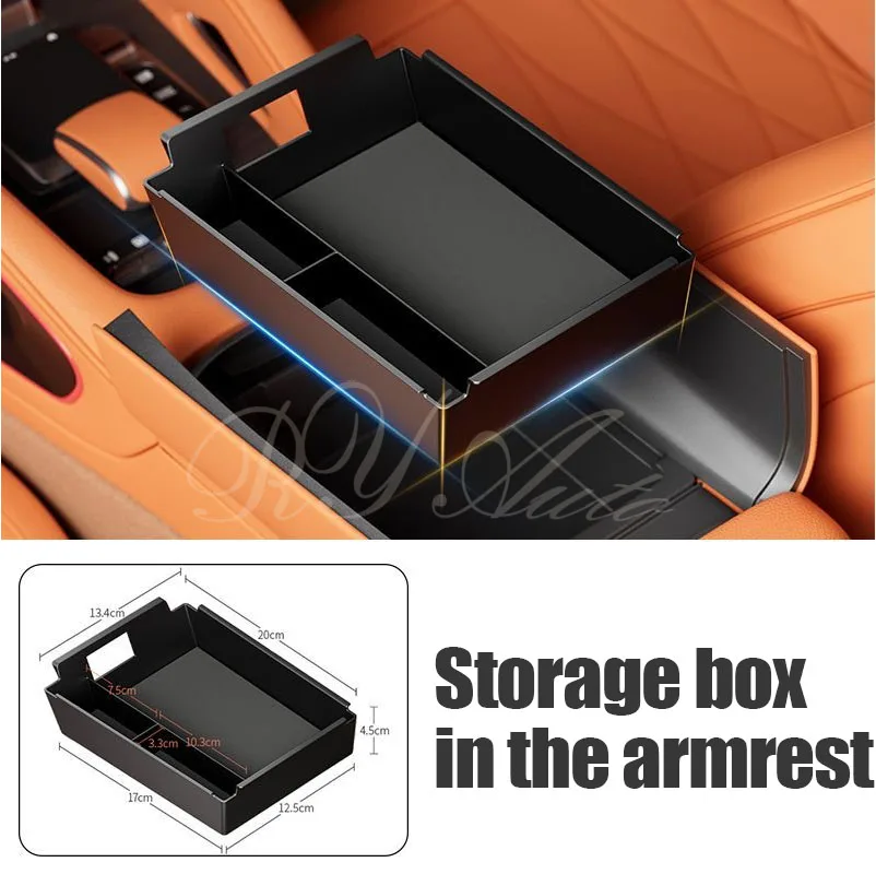 

Car Storage Box For Mercedes-Benz GLS GLE X167 W167 2020~2026 Anti-dirty Pad Armrest Water Cup Cover Stowing Tidying Accessories