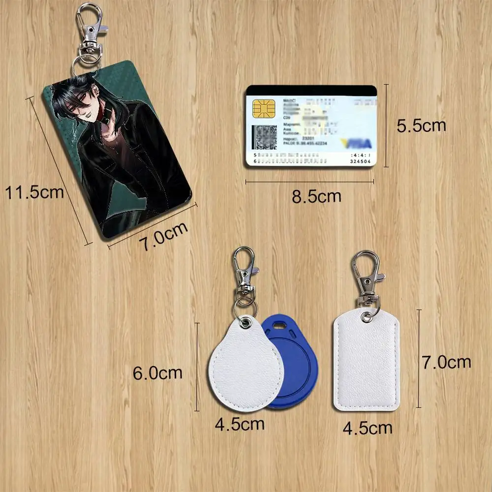 Sol and ren Kid At the Back Cartoon Singer Anime Card Keychain Fashion Pendant Bag ID Door Card Case Bus Card Cute Adult
