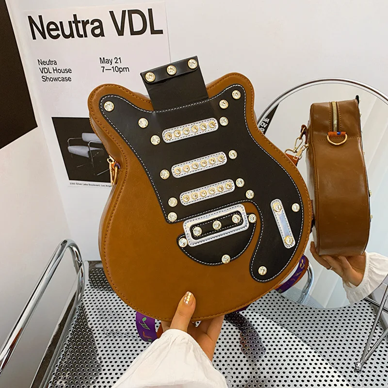 Bolso cruzado de estilo guitarra para mujer, bandolera con personalidad a la moda