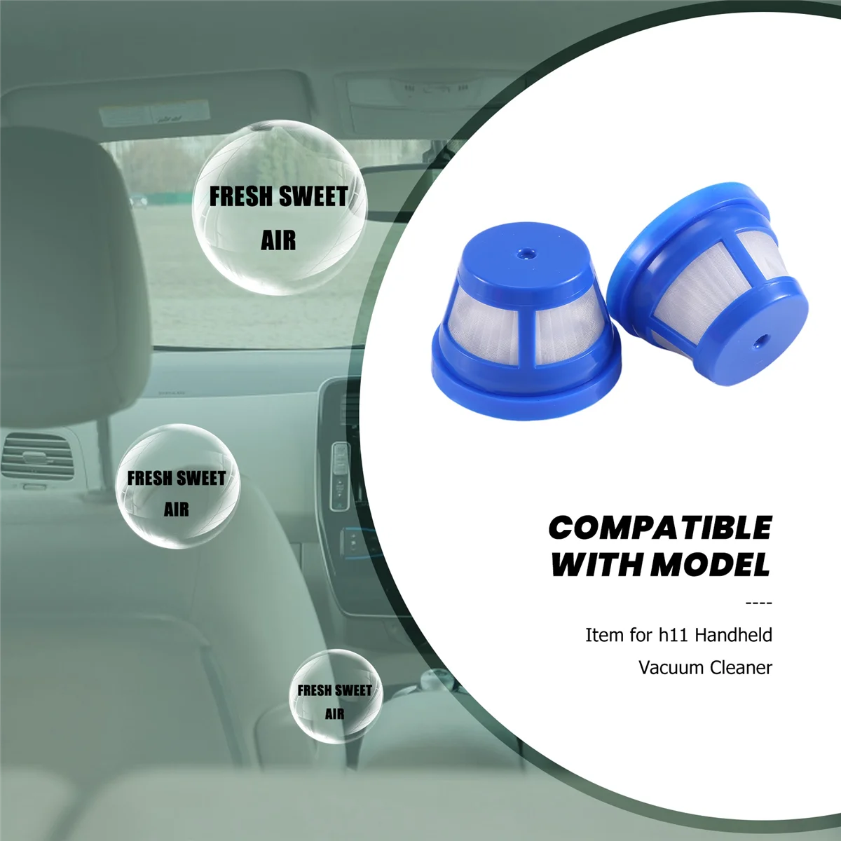 Filtro de aspiradora de mano, piezas de repuesto para Eufy H11, 2 piezas