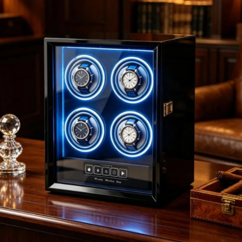 Automatic Watch Winders Mechanical Watches Winding Machine Man Wrist Watch Rotating Chain Box Luxury Watches Storage Boxes