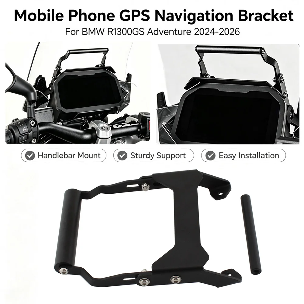 R1300GS 2026 Mobile Phone GPS Navigation Handlebar Bracket Support Mount For BMW R 1300 GS R1300 GS ADV Adventure 2024 2025