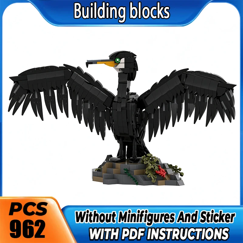 MOC Premium Building Blocks Cormorant Model DIY Assemble Bricks High Precision Collectible Toy Holiday Christma Gift 962PCS