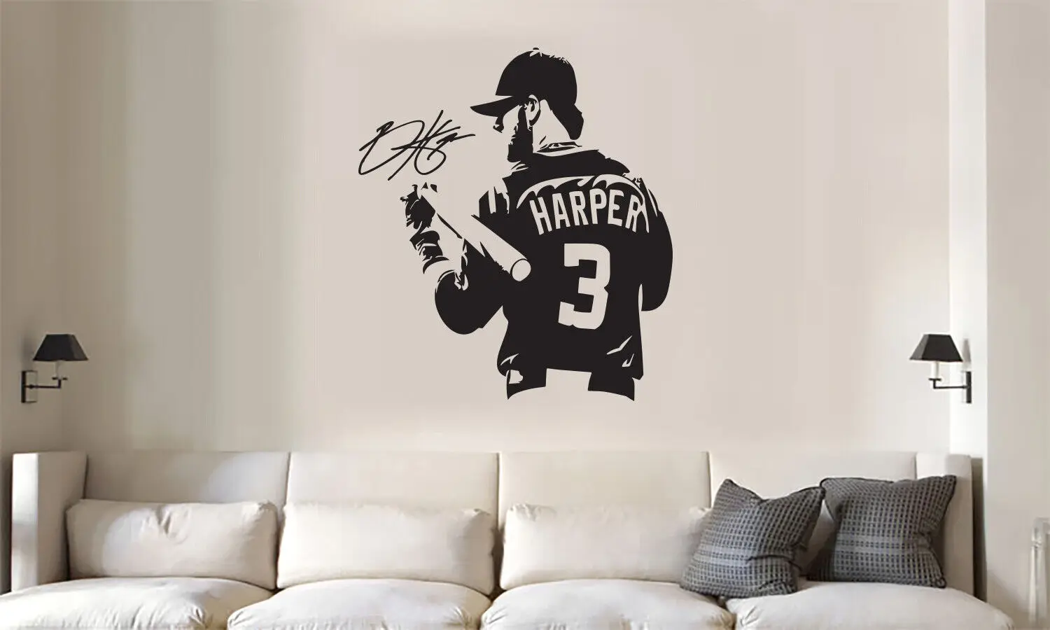 

Bryce Harper Wall Sticker Kids Decal Mural Girl Boy Room Decor Removable