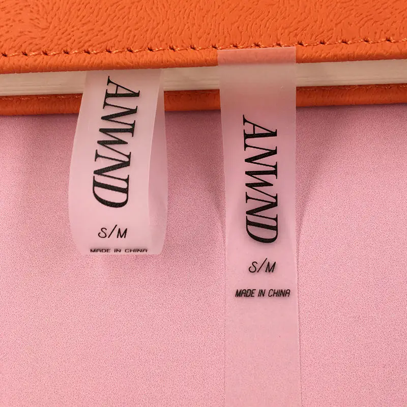 TPU Transparent Washing Care Label for Bikini Swimsuits Underwear Custom Logo Size Waterproof Eco-Friendly Soft Washable Wholesa