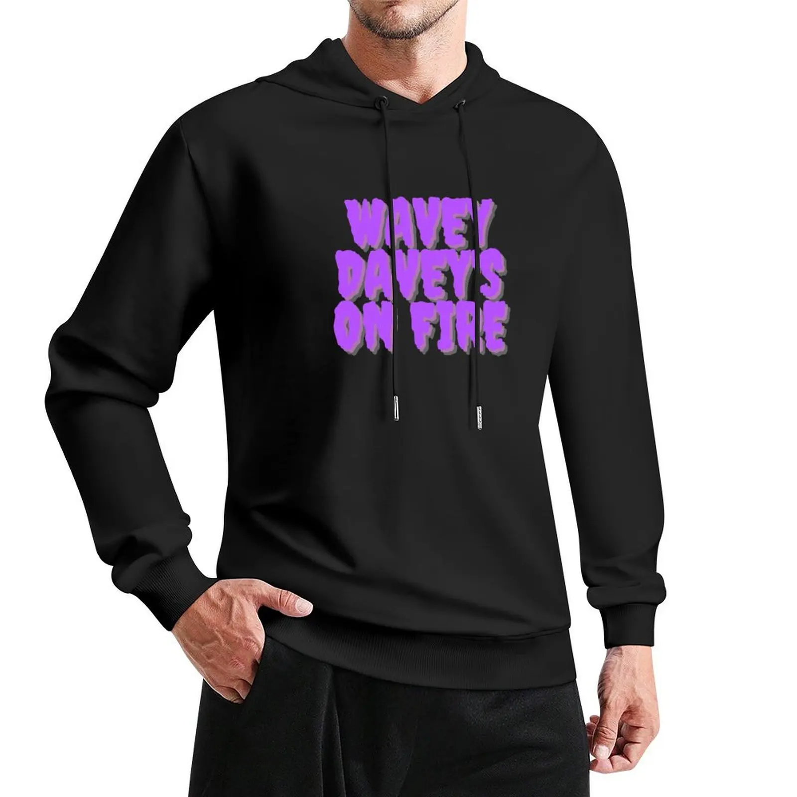 

wavey davey's on fire Pullover Hoodie blouse hoodies for men high quality