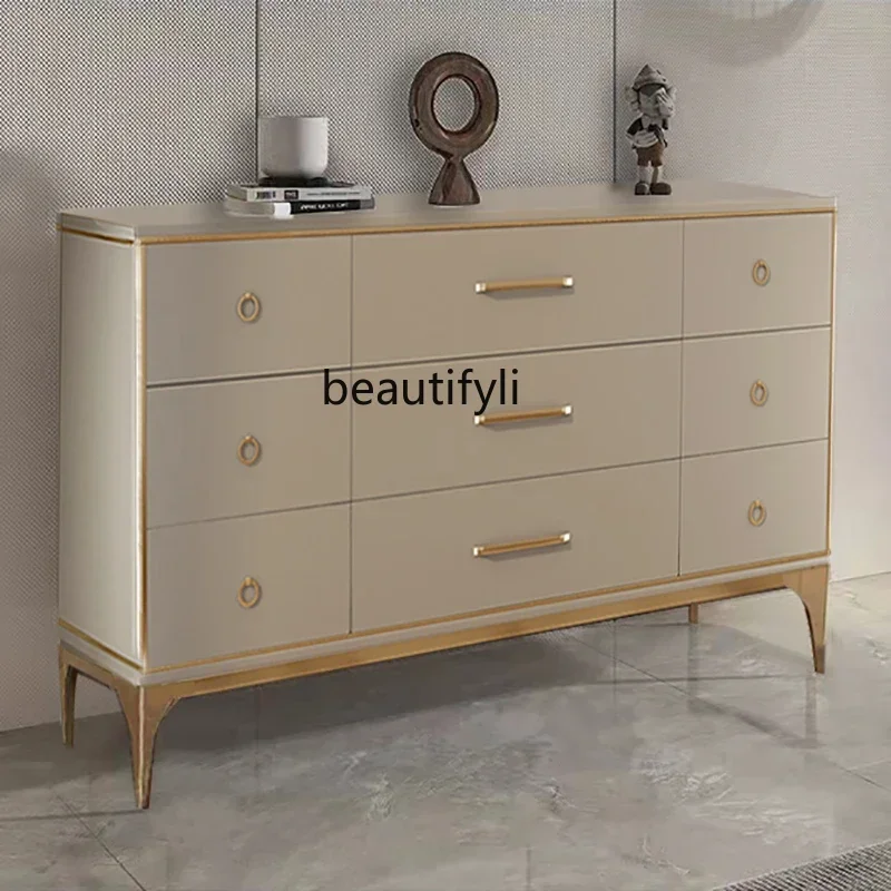 Household Light Luxury Nine-Drawer Cabinet American Storage Cabinet Living Room Locker Bedroom Chest of Drawer