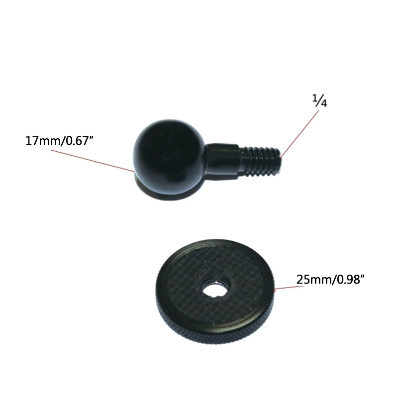 R91A lega di alluminio 1/4 vite 17mm montaggio a sfera adattatore testa a sfera supporto per telefono per Go Pro staffa per fotocamera supporto per moto
