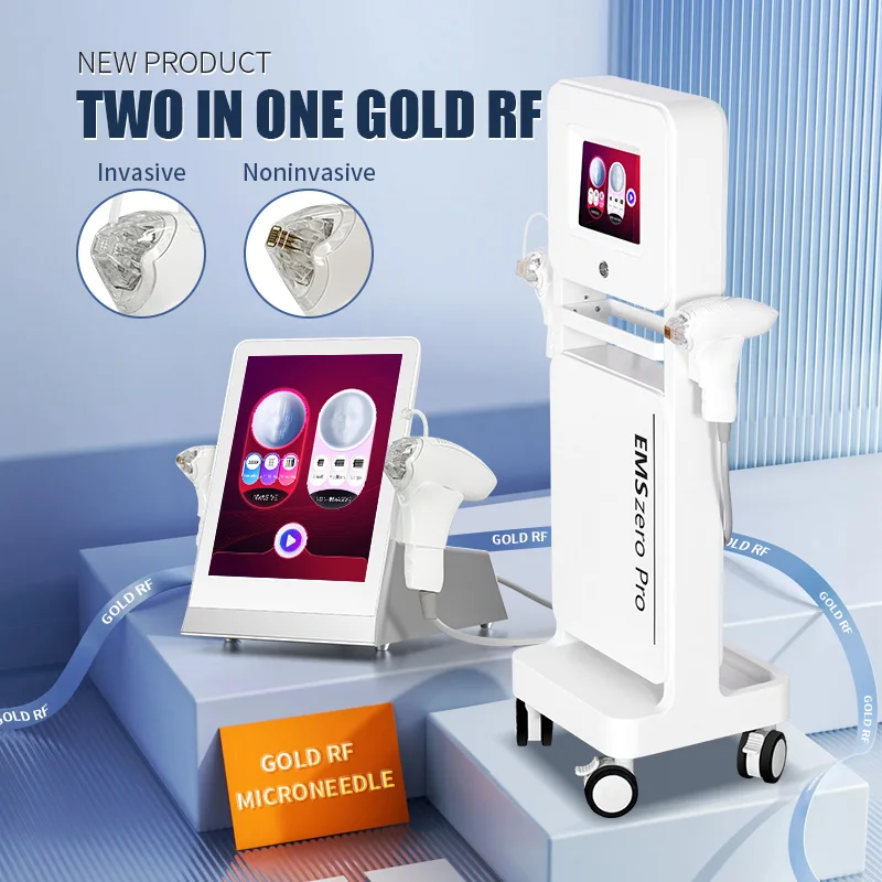 15 Inch Vertical Gold RF Microneedling Anti-Aging Beauty Device
