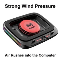 MEMO FL08 Strong Wind Cooling Stand Base Bracket Pad Powerful Fan Pressure Game Laptop Radiator Cooler