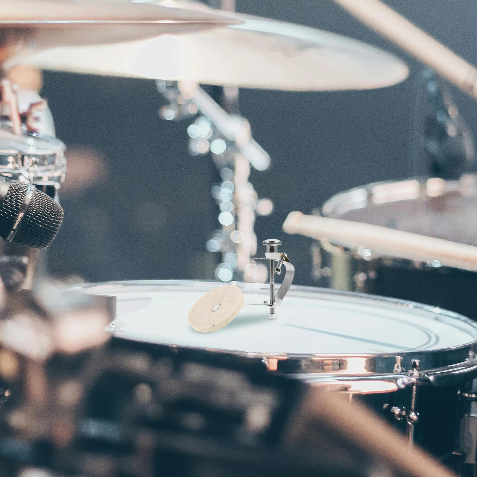 

Snare Mute Metal Tone Control Damper Accessories Portable Practice Dampener For Jazz Sets Bass Drum Muffler Pads Iron