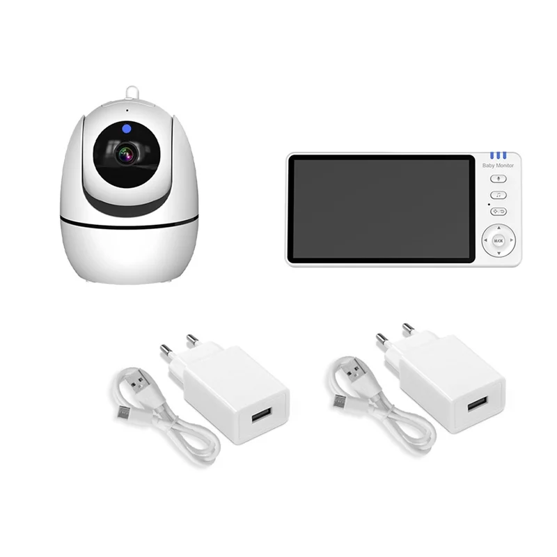 ELEC-Video مراقبة الطفل 2.4G 355 °   كاميرات المراقبة مع شاشة عرض درجة الحرارة للمنزل الذكي