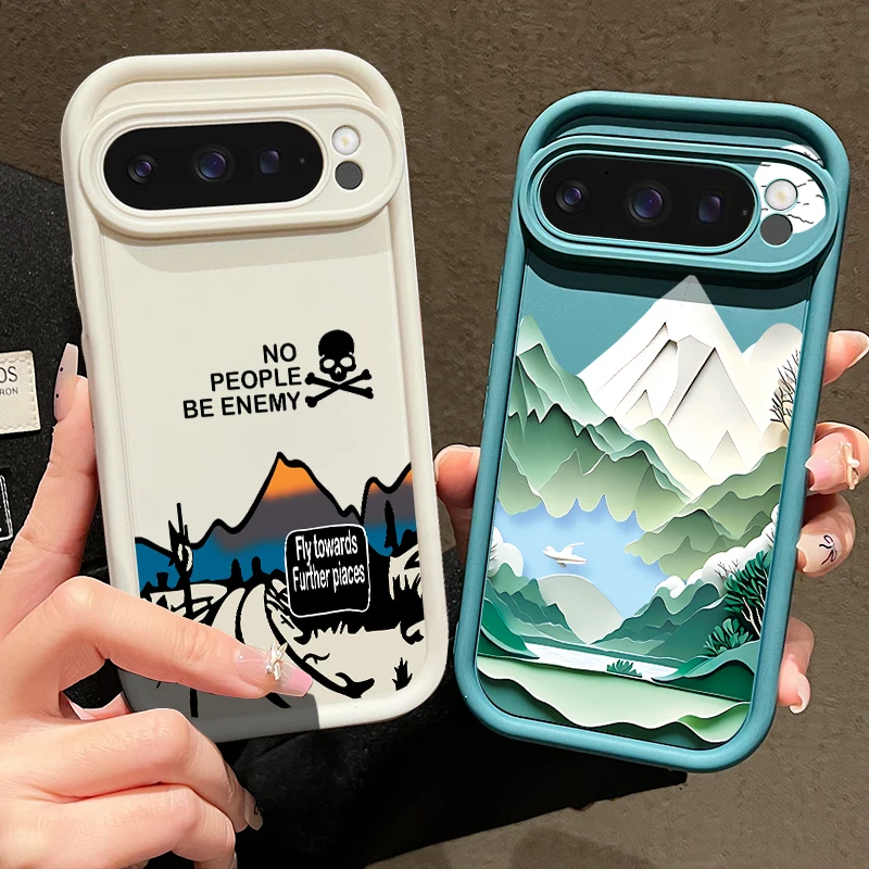 Mountain Road Patterned Phone Case For Google Pixel 10 9 8 7 Pro Pixel 9 10 Pro XL 7A 8A 9A Shockproof Soft Silicone Back Cover view 3