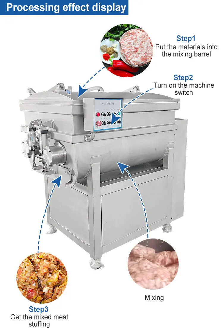 High Quality Meat Mixer Vacuum Stuffing Mix Machine  Vacuum Meat Mixer