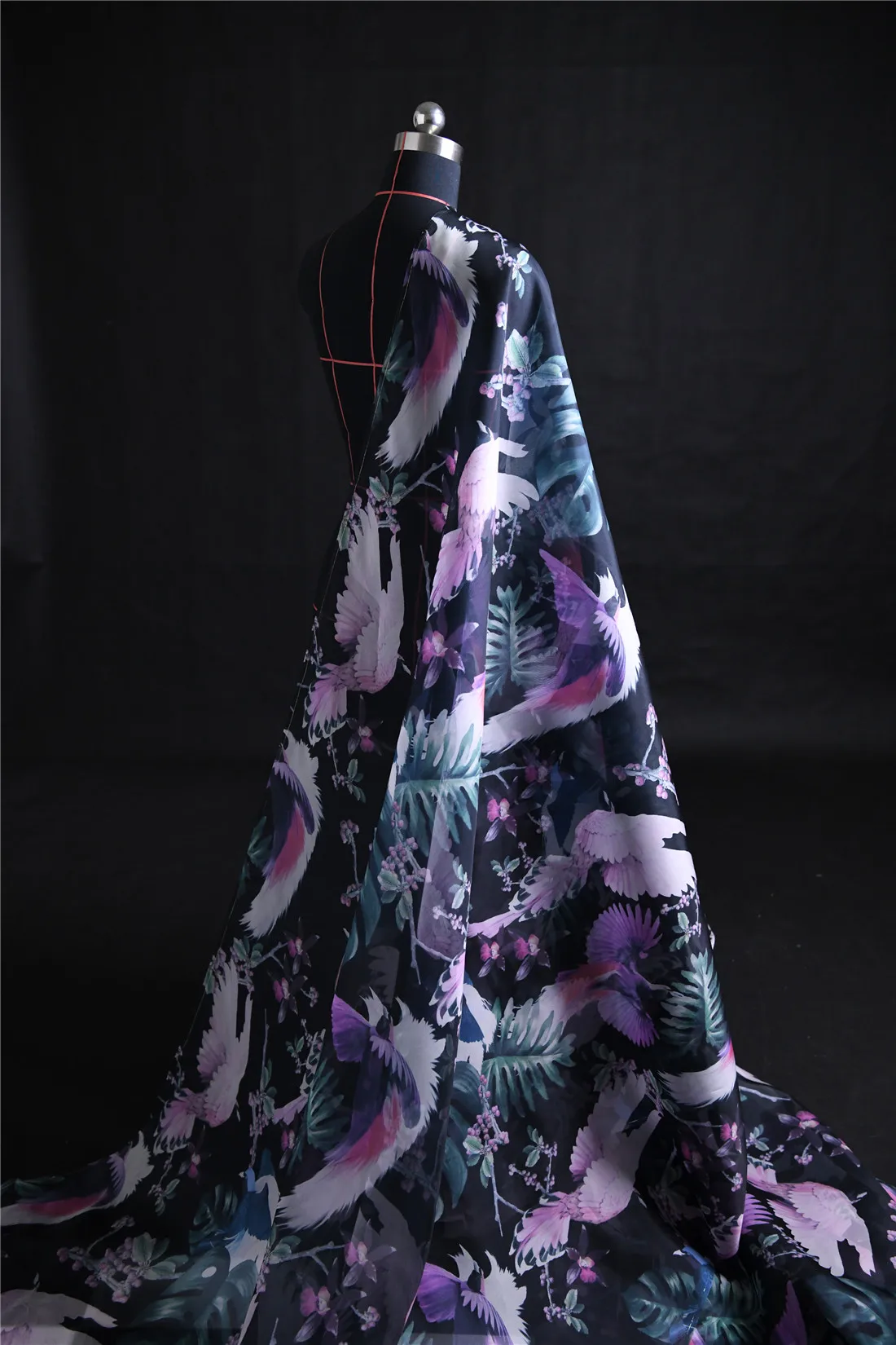 3m Txl 3D Skeleton Support Silk High Density Organza Fabric, Stiff Structured Fashion Material, Mysterious Romantic, 45 Inch Wid