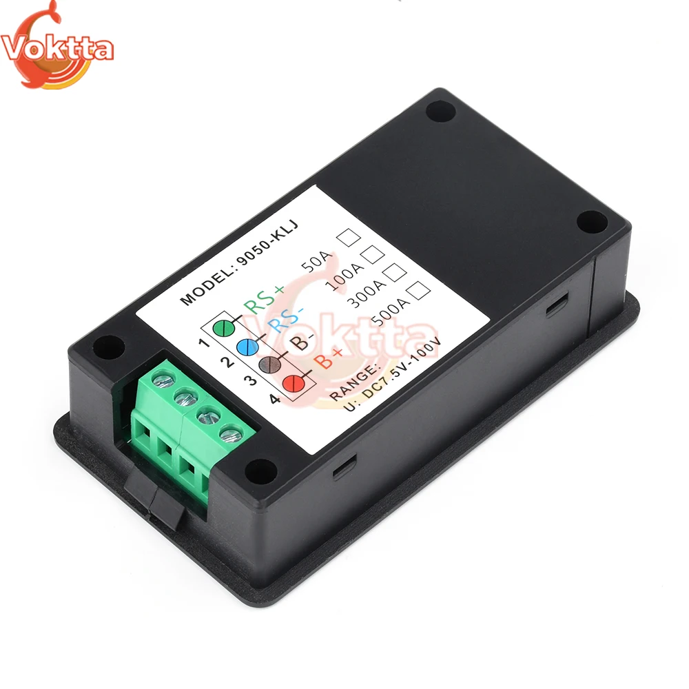 DC Battery Monitor Hall Coulomb Tester LED Display Voltmeter Ammeter Power Meter Wattmeter Battery Capacity Indicator DC7.5-100V