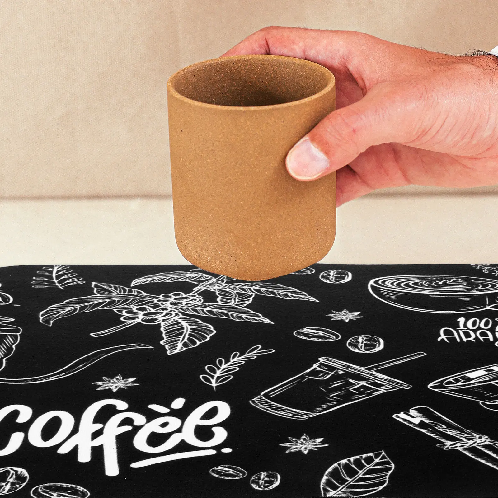 

Coffee Machine Pad Black B 30x40cm Nonslip Drying Mat for Kitchen Bar Counter Absorbent Reusable Coffee Maker Mat