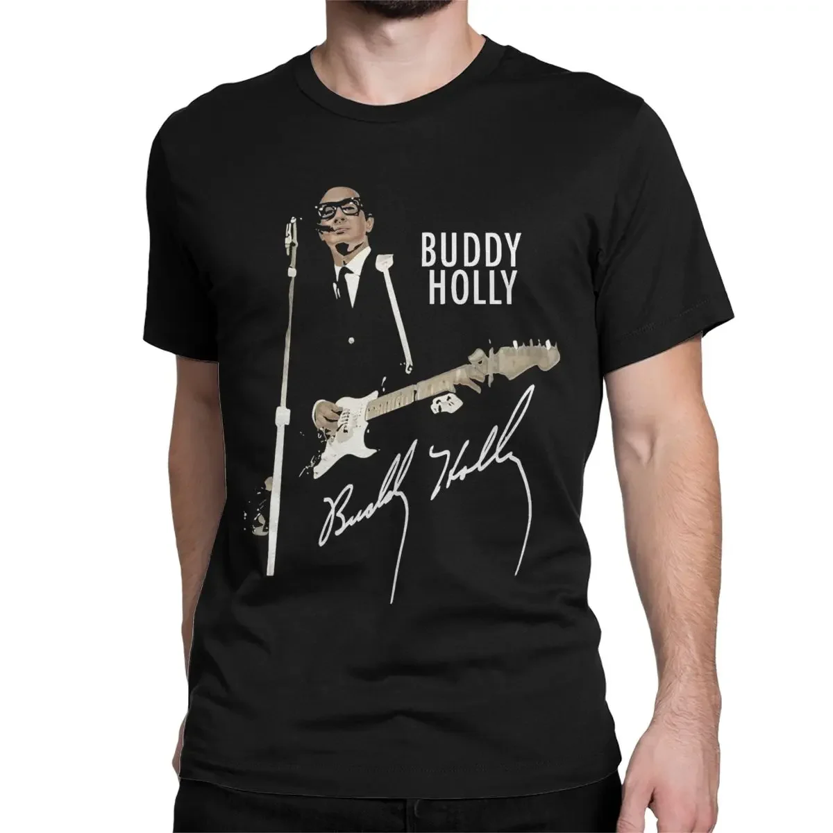 Buddy Holly Rapper uomo donna magliette Rock Leisure Tee Shirt manica corta girocollo T-Shirt 100% cotone Idea regalo vestiti