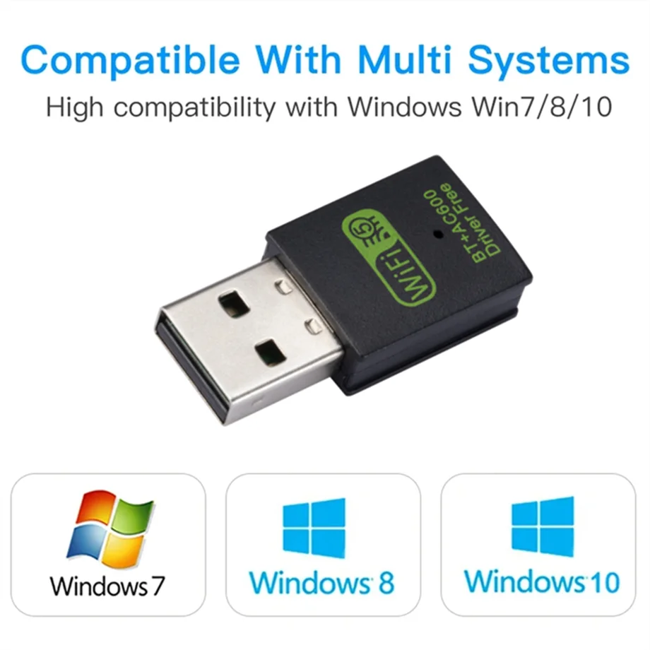 محول بلوتوث USB مزدوج النطاق واي فاي ، جهاز استقبال لاسلكي خارجي ، جهاز استقبال واي فاي صغير ، كمبيوتر شخصي ، كمبيوتر محمول ، سطح مكتب ، الطرق ، Mbps ، GHz ، GHz