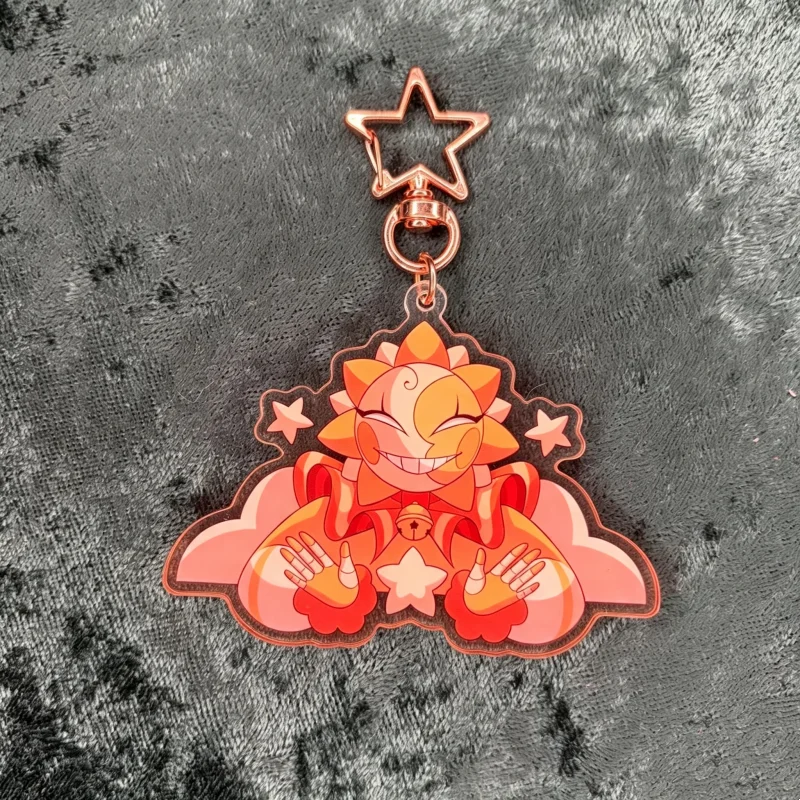 FNaF Security Breach Keychain Sundrop Moondrop Acrylic Pendant Five Nights at Freddy's Bag Charm Horror Anime Gift for Fans Kids