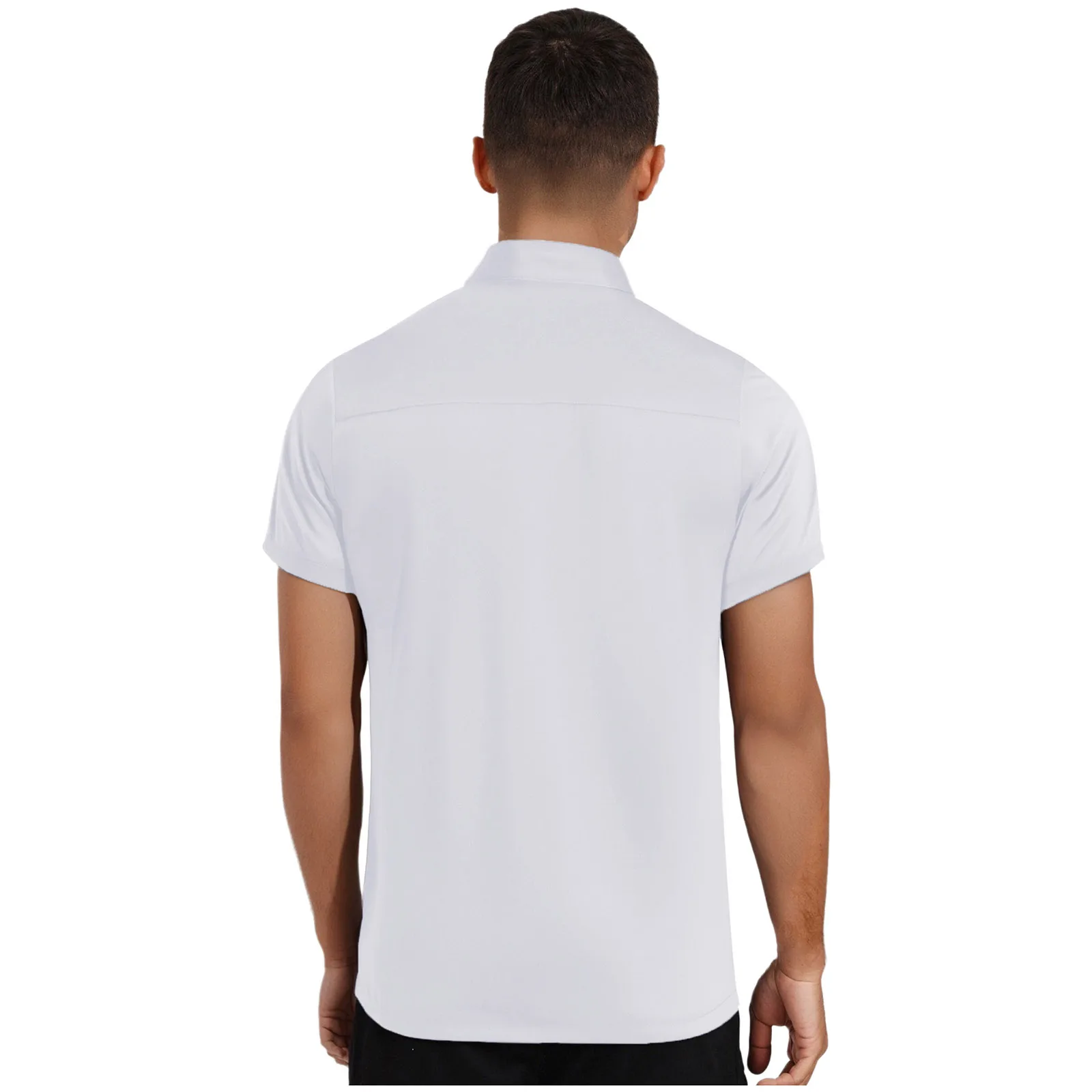 الرجال النساء ارتداء مقاومة الشيف قمم قصيرة الأكمام أزرار جانبية طباخ الستر لمطعم فندق مخبز المطبخ الشيف قميص