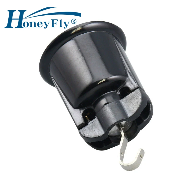 

HoneyFly 5pcs E26 Lamp Socket Holder 250V 4A 660W Bakelite Suspended Ceiling Christmas Tree Light Bulb Base With Hook