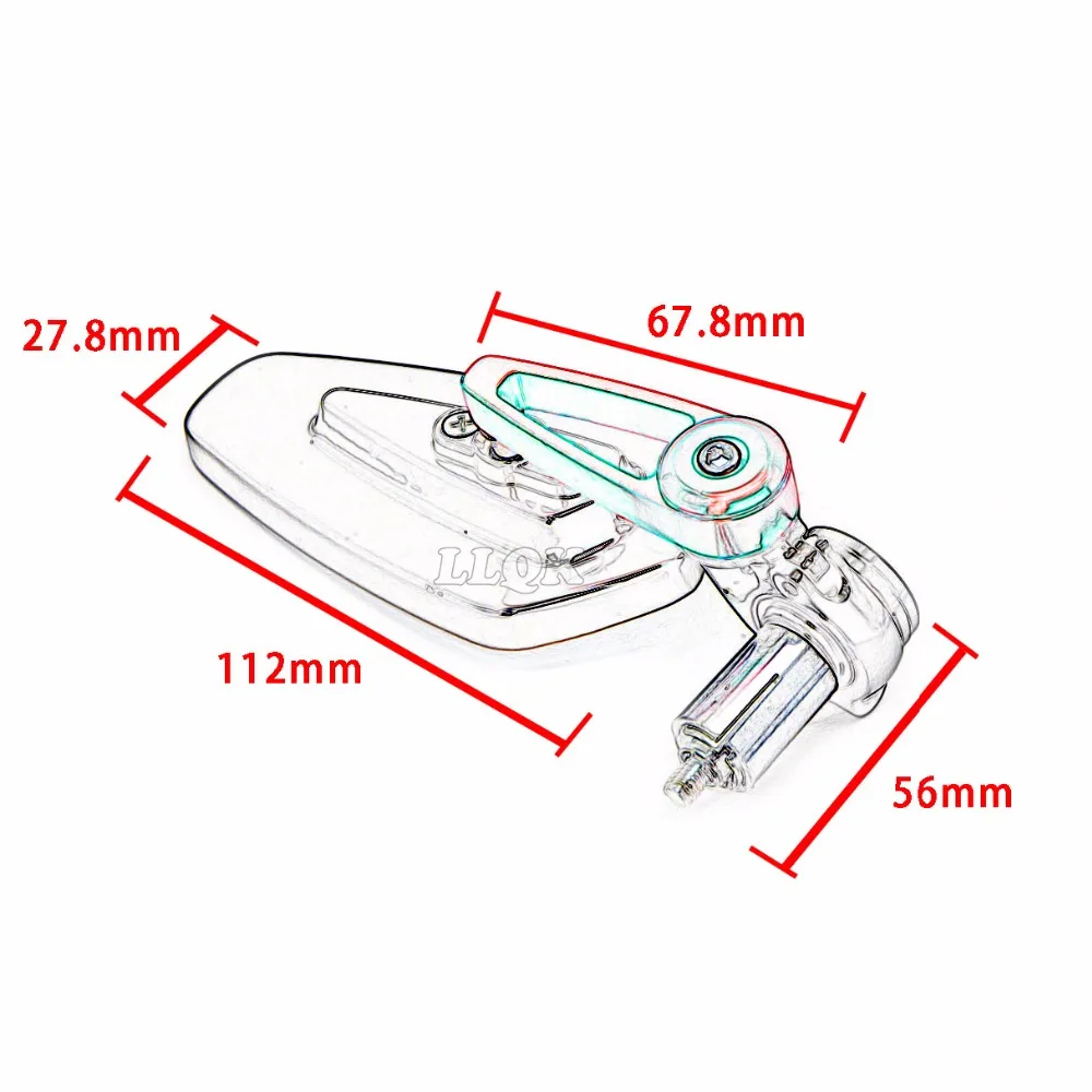 مرآة الرؤية الخلفية للدراجة النارية ، مقبض مرآة نهاية القضيب ، تناسب بي ام دبليو F800R ، F800S ، G650GS ، K1200 GT ، 7 in ، 8 in ، 22 art ، جديدة