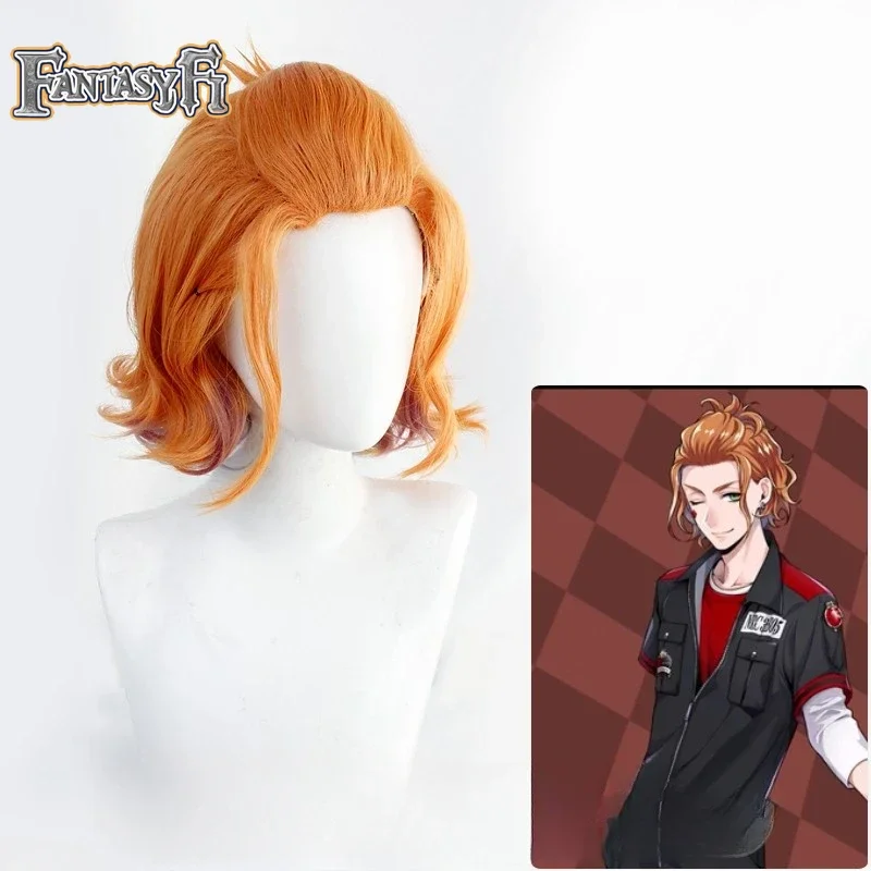 Twisted Wonderland Cater  Cosplay Wig Blue Long Curly Heat Resistant Synthetic Hair Halloween Carnival Party Roleplay