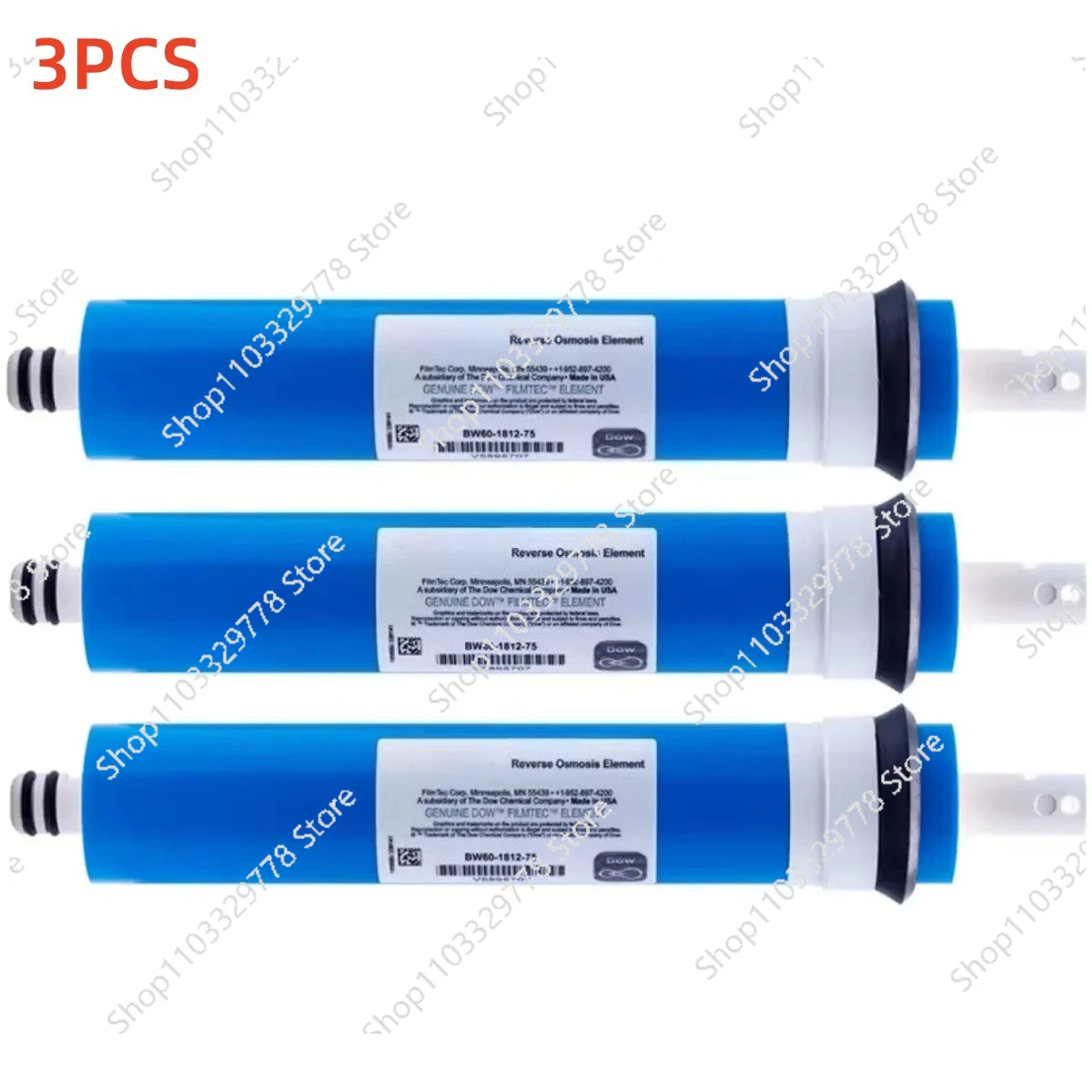 3pcs original 75 water filter for reverse osmosis membrane BW60-1812-75  water filter