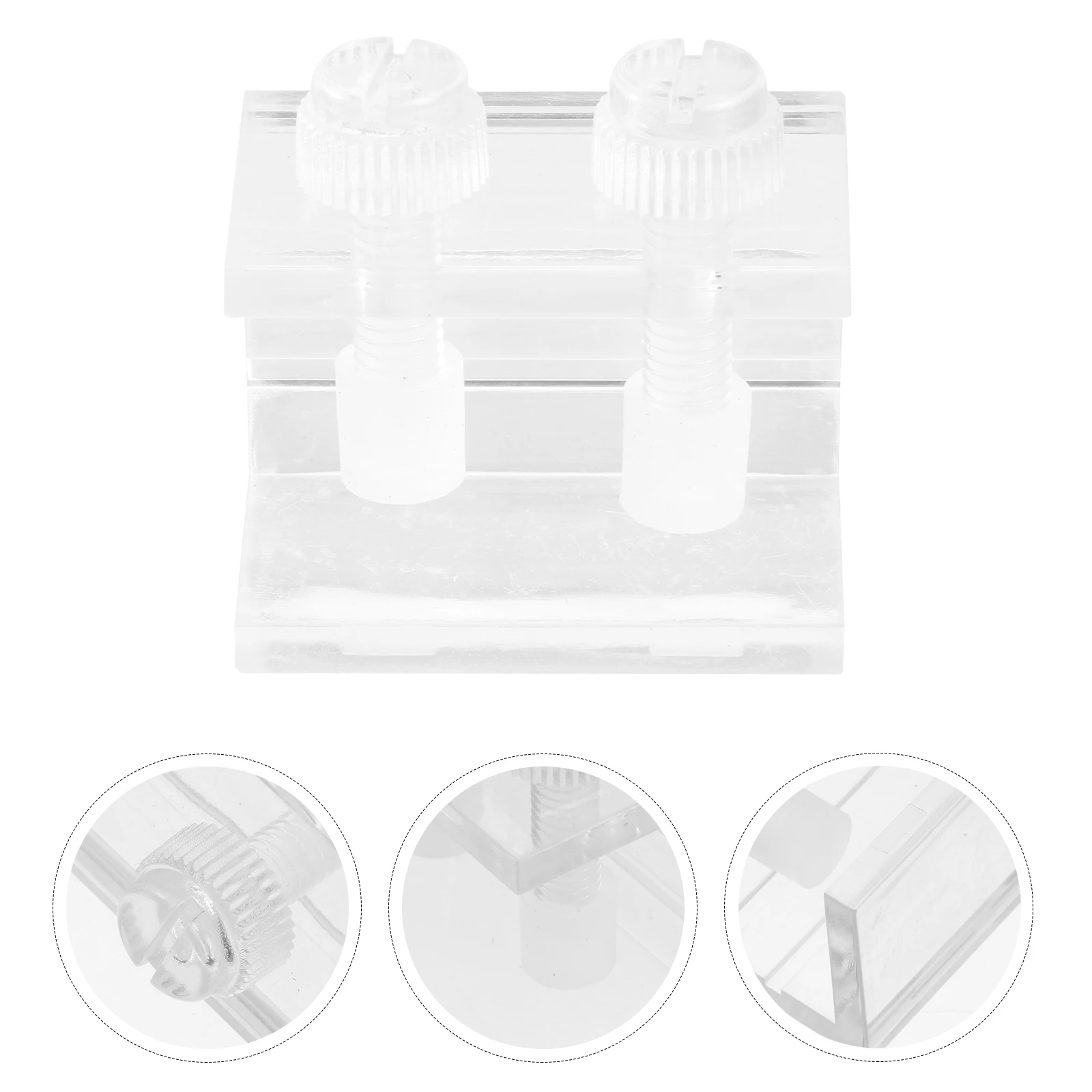 

2pcs Transparent Acrylic Fish Tank Backdrop For Aquarium Background Fixing Anti-Slip Silicone Pad Easy Disassembly