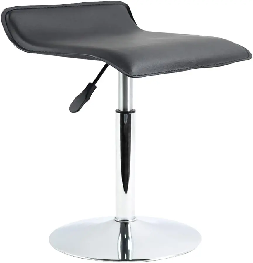 

Short Square Pu Leather Swivel Shop Stool - Hight Adjustable Mini Counter Stool For Office, Spa, Salon, Task, Work - Small