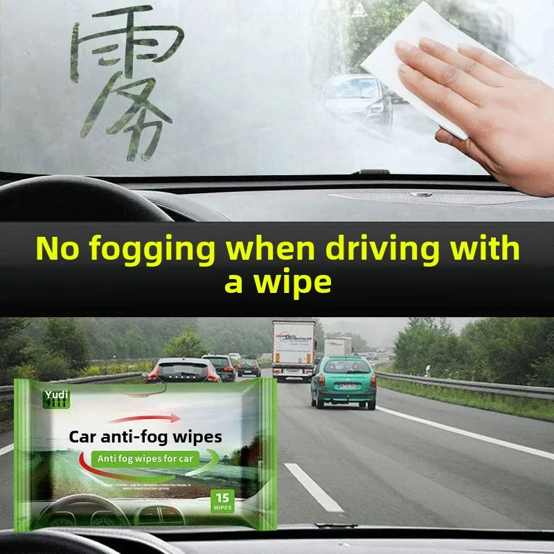 

Car Anti-fog Wipes, Anti-fog Agent, Rain-proof Agent, Interior Front Windshield Window Defogging, Long-lasting Anti-fogging