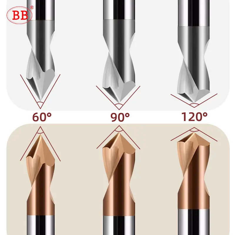 BB NC Spot Drill Carbide Stub Center Bit 60 90 120 Degree 1-20mm Chamfer Location Prepare Guide Pilot Hole CNC Machine Tool