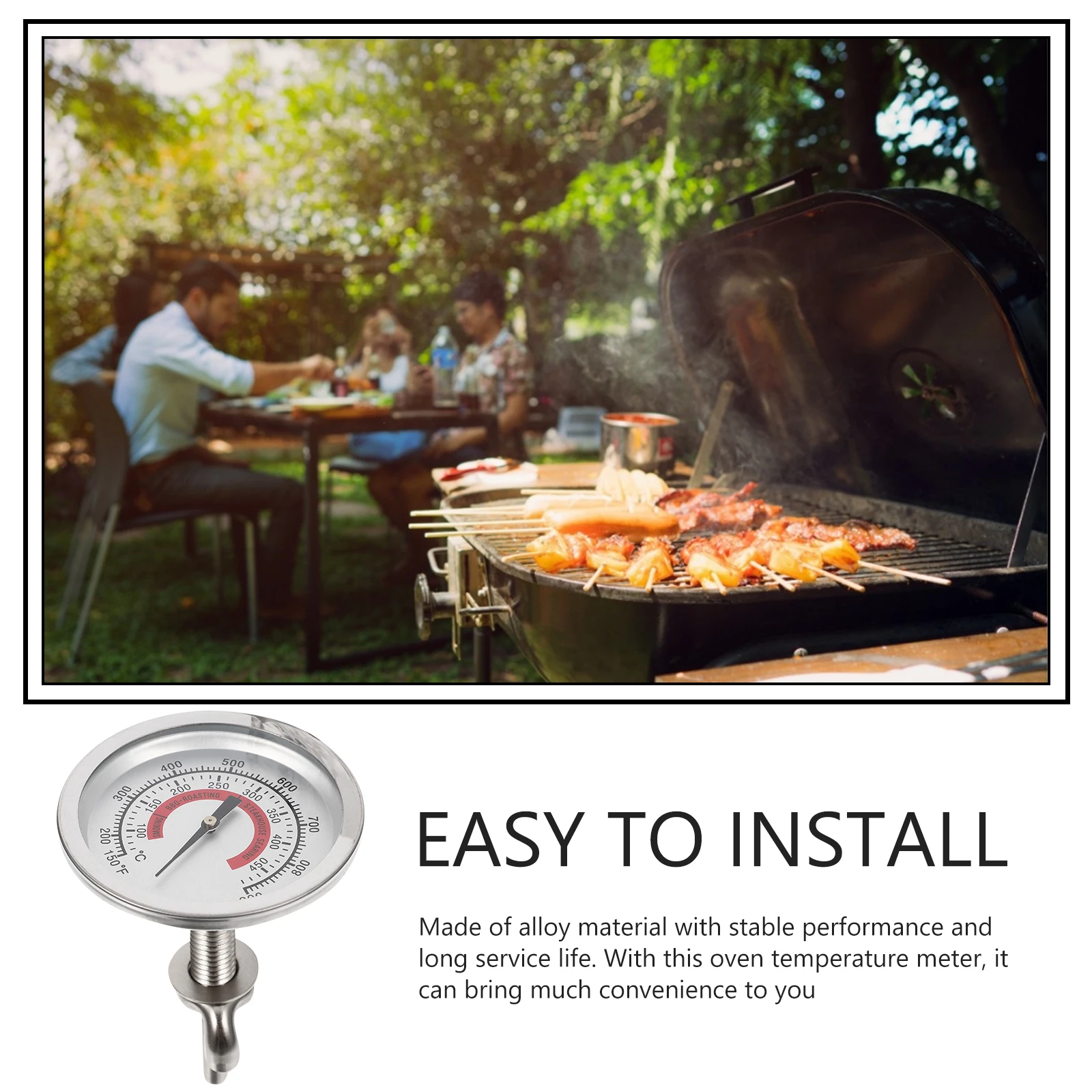 

Oven Thermometer Grill Surface Thermometers Component Temp Gauge White Temperature Furnace Thermostat BBQ Smoker Temperature