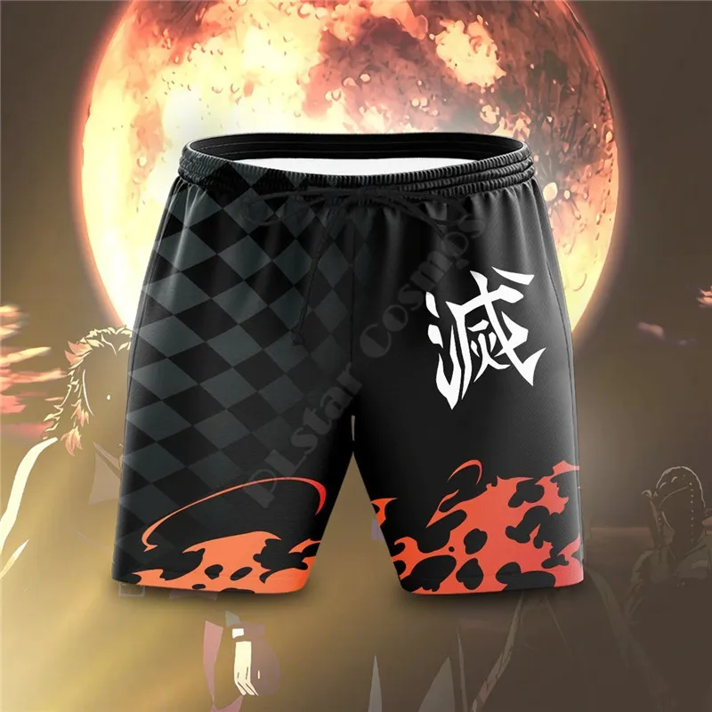 Demon Slayer Beach Shorts 3D Printed Shorts Summer Casual Men's Shorts Loose Quick Drying shorts Cosplay Clothes