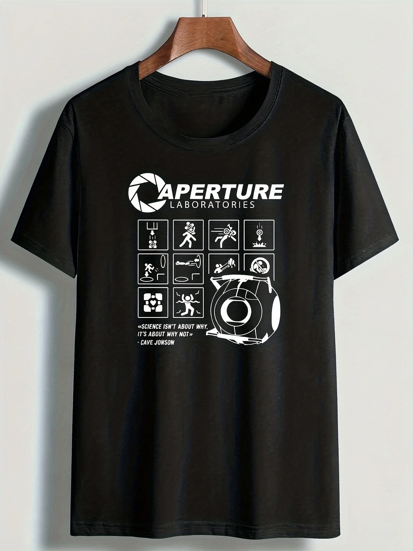 Men'S Versatile Fashion T-Shirt Light Ring Technology Portal Game Theme Tee Casual All-Match Fashion Unisex Style Comfortable